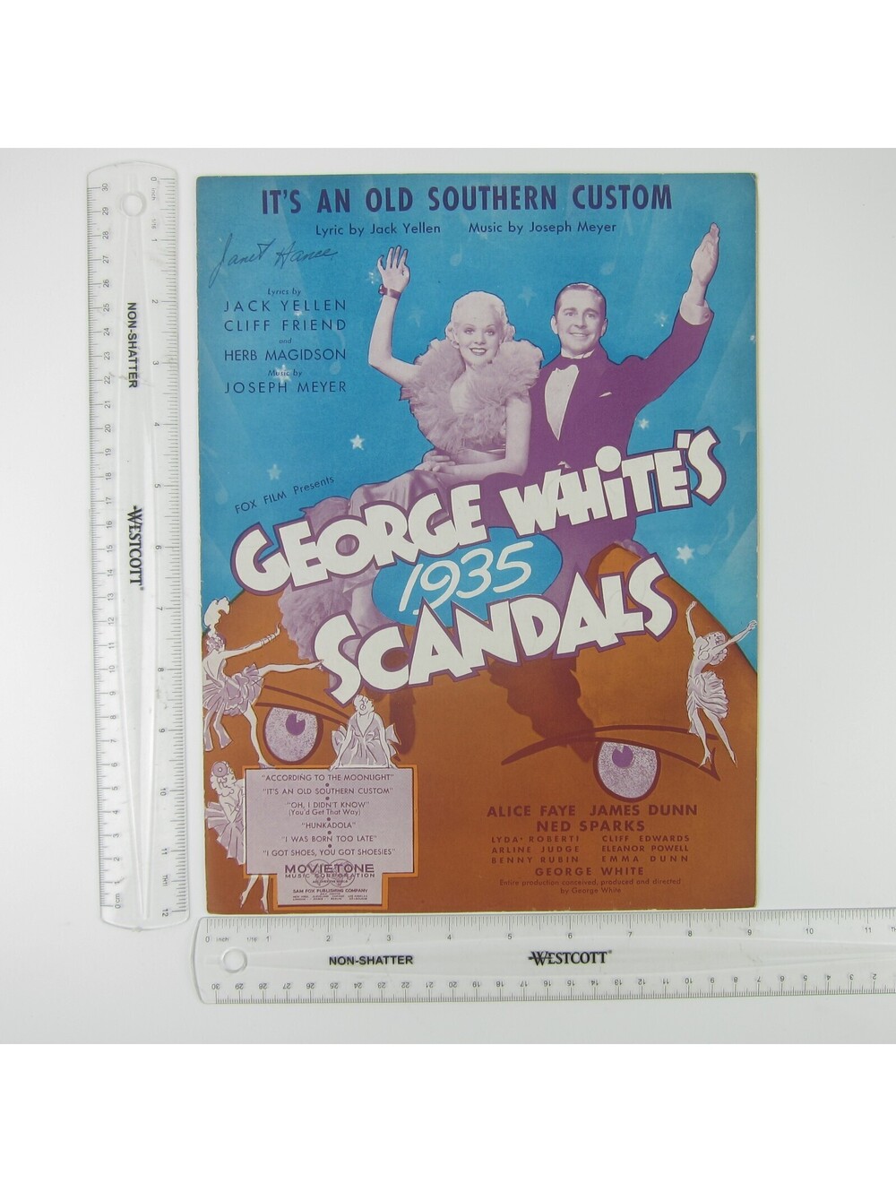 Sheet Music It's An Old Southern Custom George White's 1935 Scandals Vintage